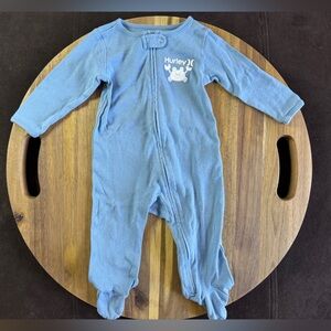 Hurley Blue Zip Crab Footie